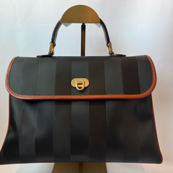 Fendi Convertible Pequin Top Handle/Sling Bag - Picture 8 of 16
